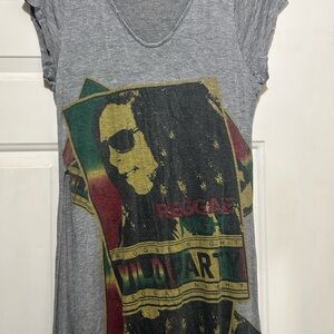 Cleo Bob Marley Wild Reggae Party Long Slit sides Dress RARE & VINTAGE